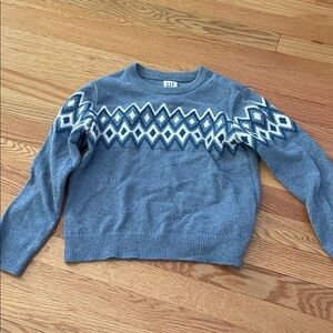 GAP Blue and White Patterned Kids Sweater